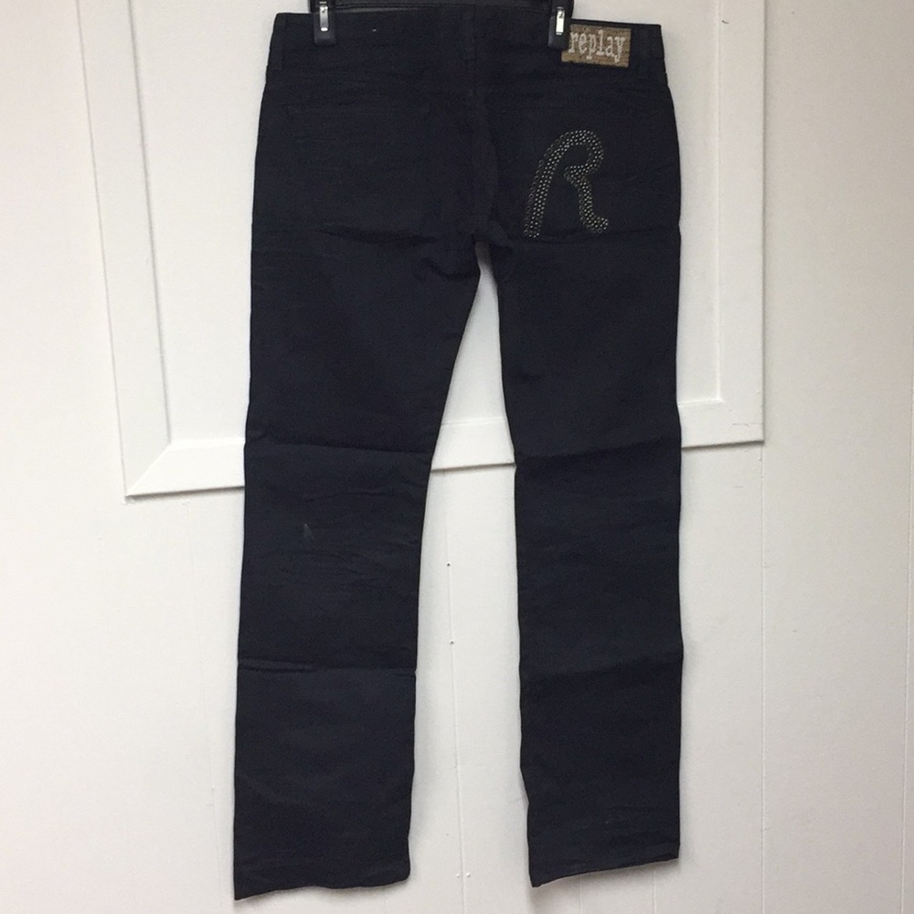Replay Black Crystal Embellished Original Vintage Jeans